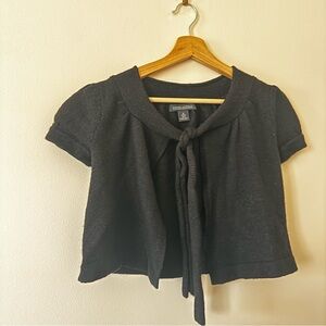 Banana Republic Extra Fine Italian Merano black Short Sleeve Cardigan | M